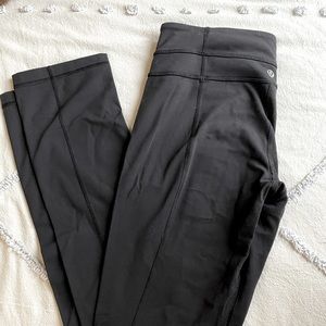 Black lululemon straight leg pants - size 8
